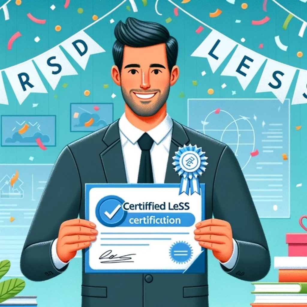 LeSS Practitioner Certification - AI generated image